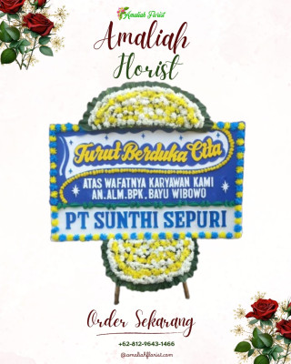 Papan Bunga Duka di Ario Kemuning