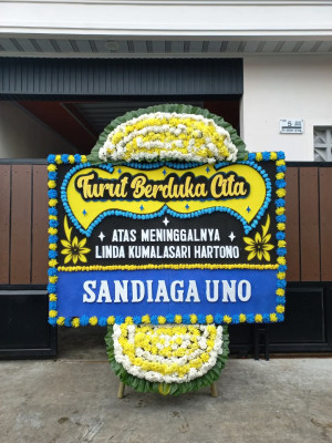 Papan Bunga Duka di Ario Kemuning